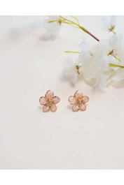 Heliophilia Silver Pendientes de Latón con Piedra de Circonio Blanca
